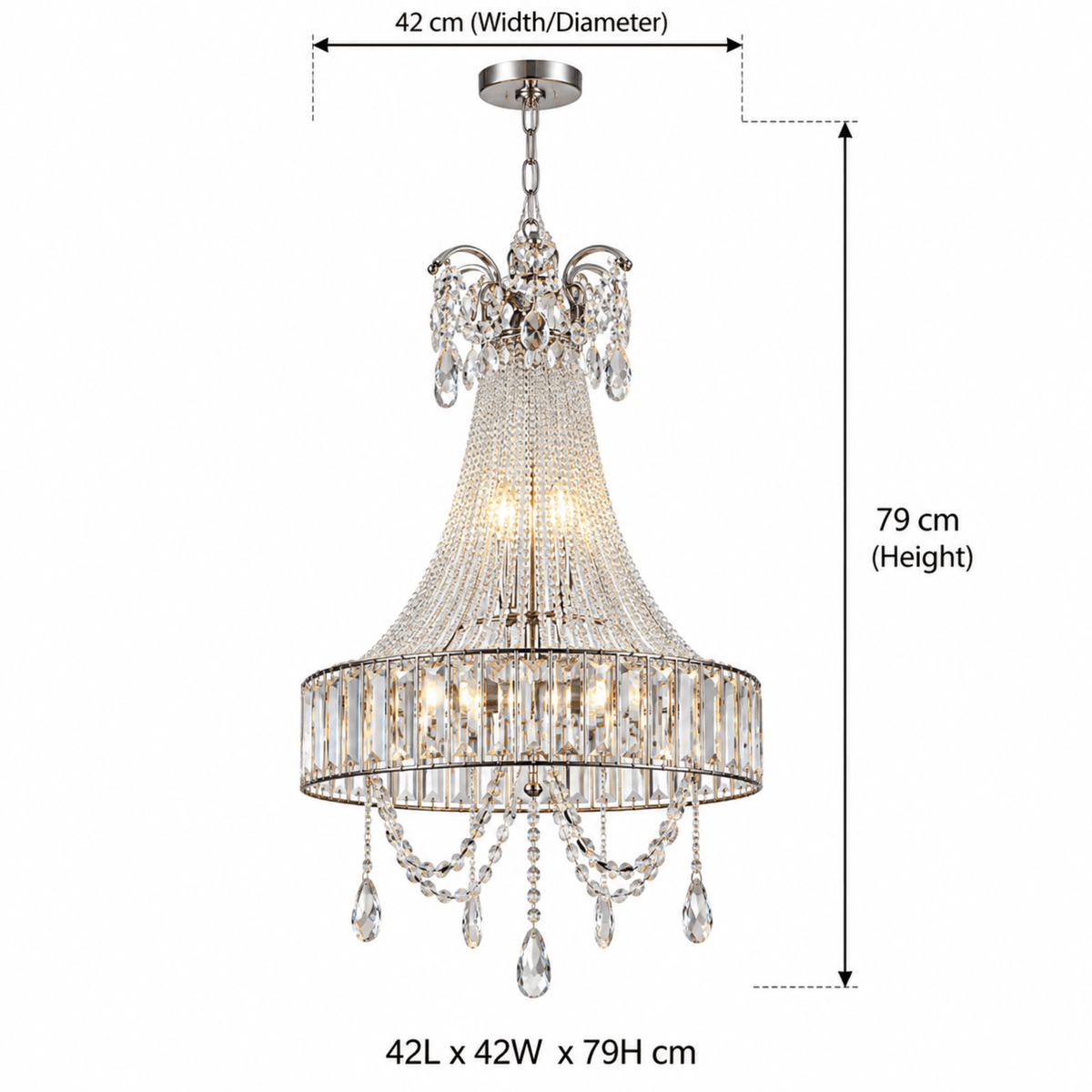 Royale Crystal Glass Chandelier – ILLUMEA