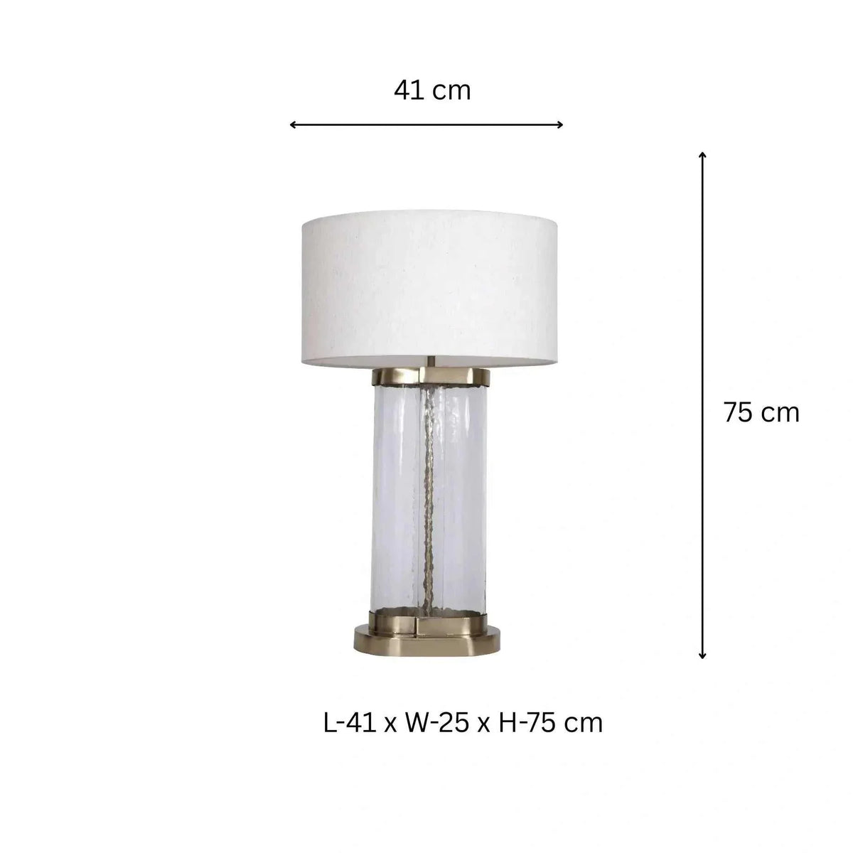 Elegant casted glass table lamp by ILLUMEA with warm ambient light