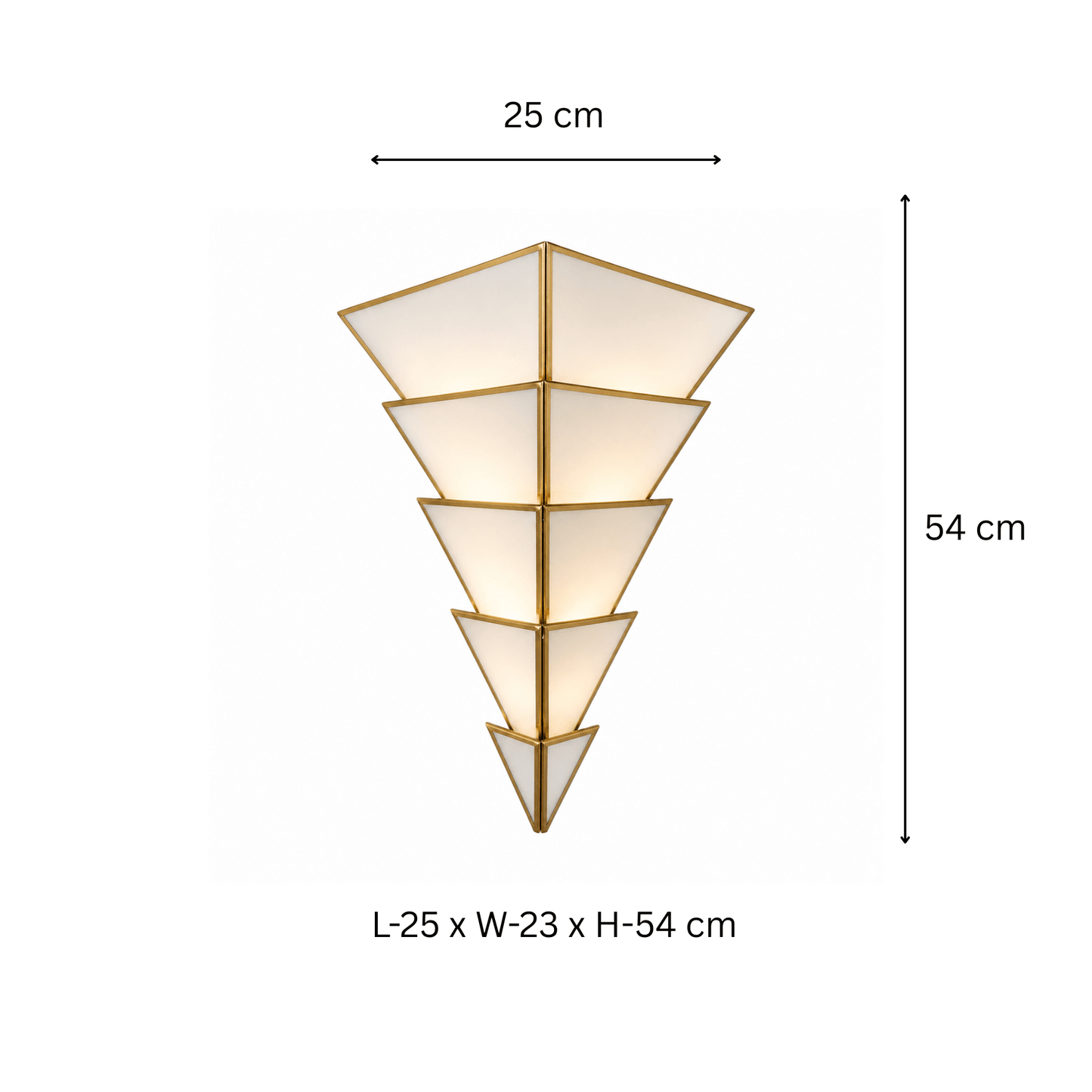 Tapered Glass Wall Lamp