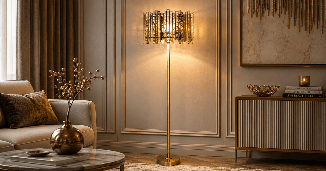 Decorative Floor Lamp Living Room: Glass vs Metal Bases