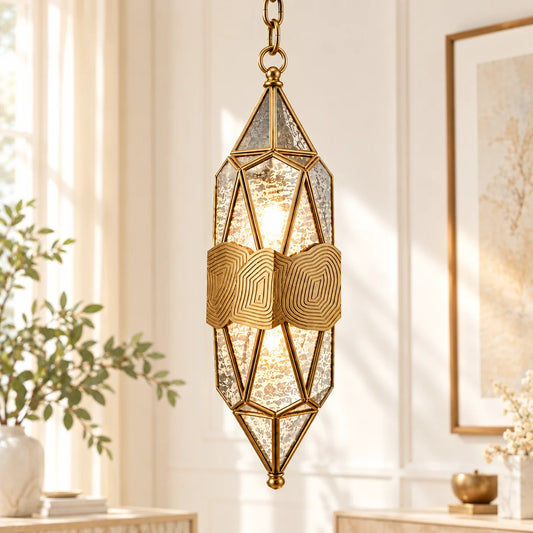 Sleek pencil pendant light illuminating luxury spaces with modern elegance and refined design