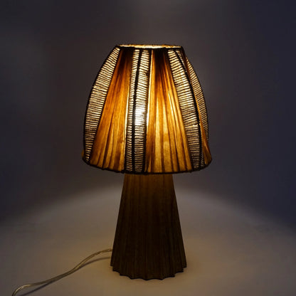 Jute Shade Wood Table Lamp – Rustic Natural Table