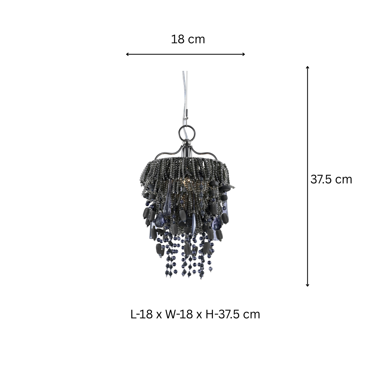 Nora Smoke Grey Mini Chandelier - ILLUMEA