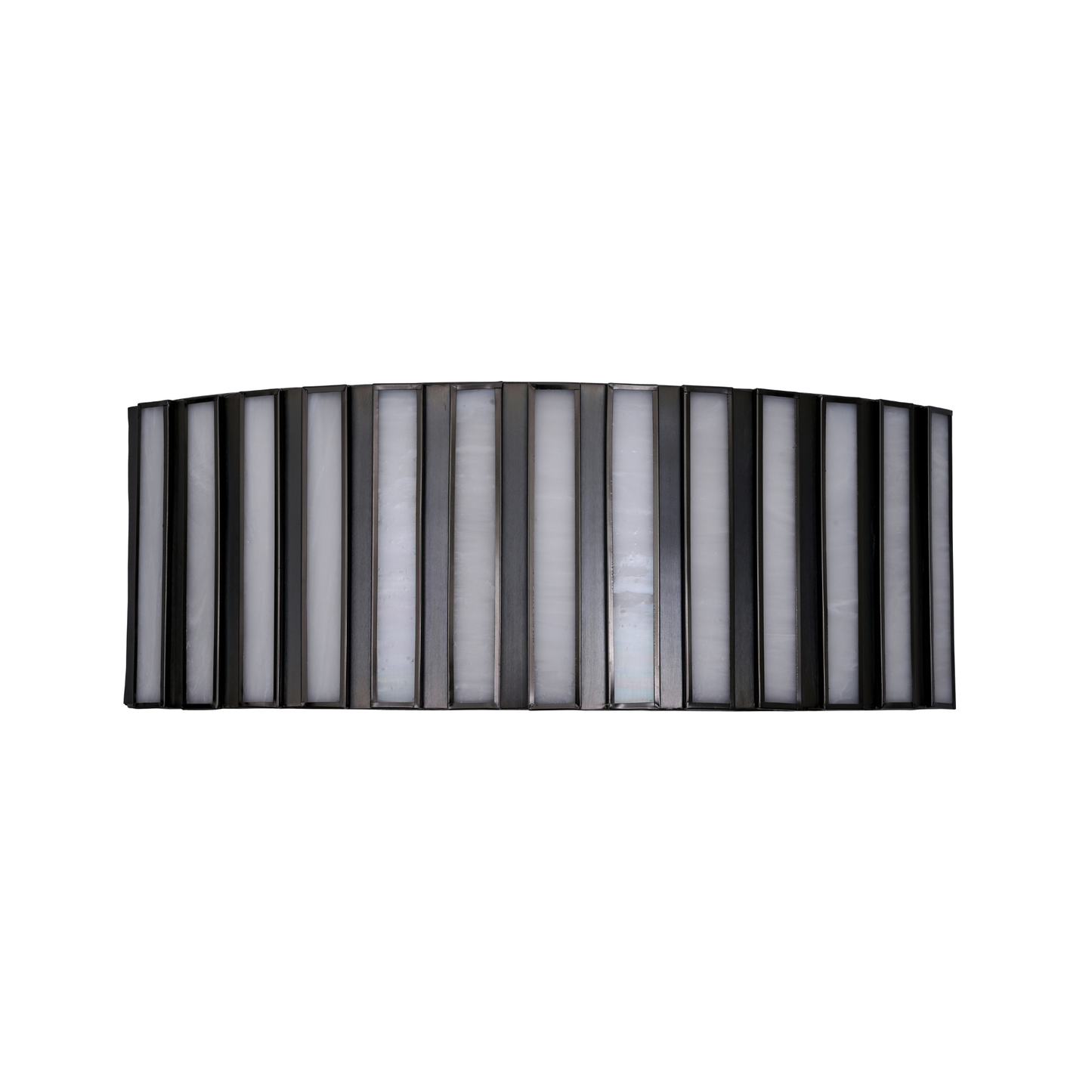 Glass and Iron Strips Wall Lamp