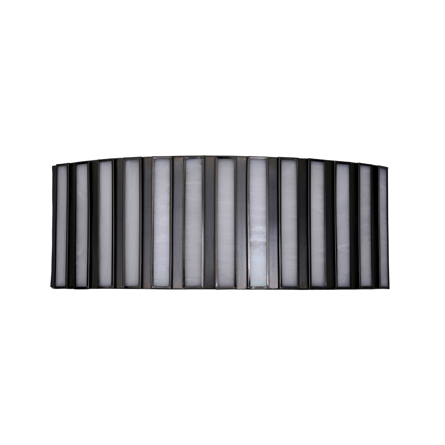Glass and Iron Strips Wall Lamp