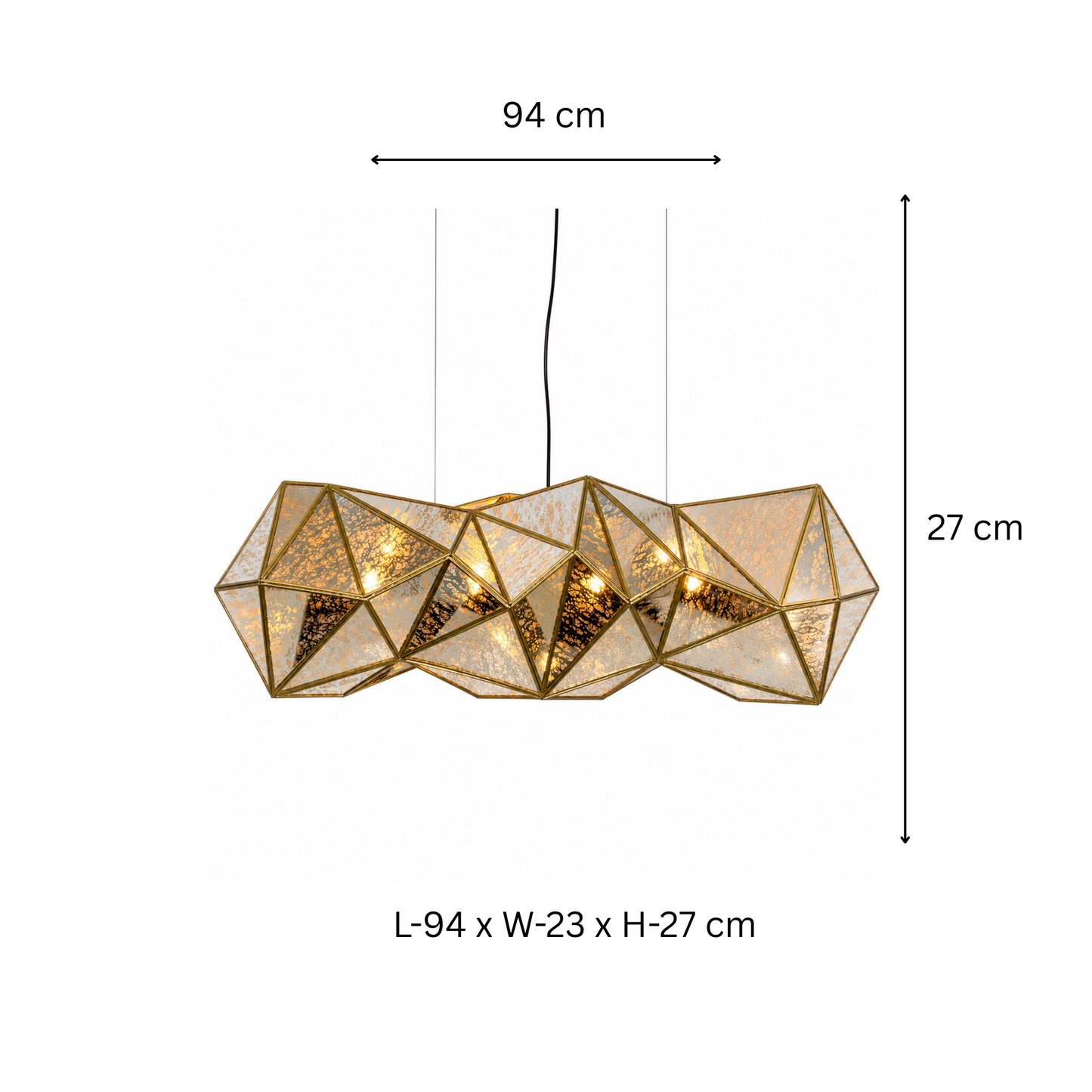 Bumpy Rectangle Chandelier