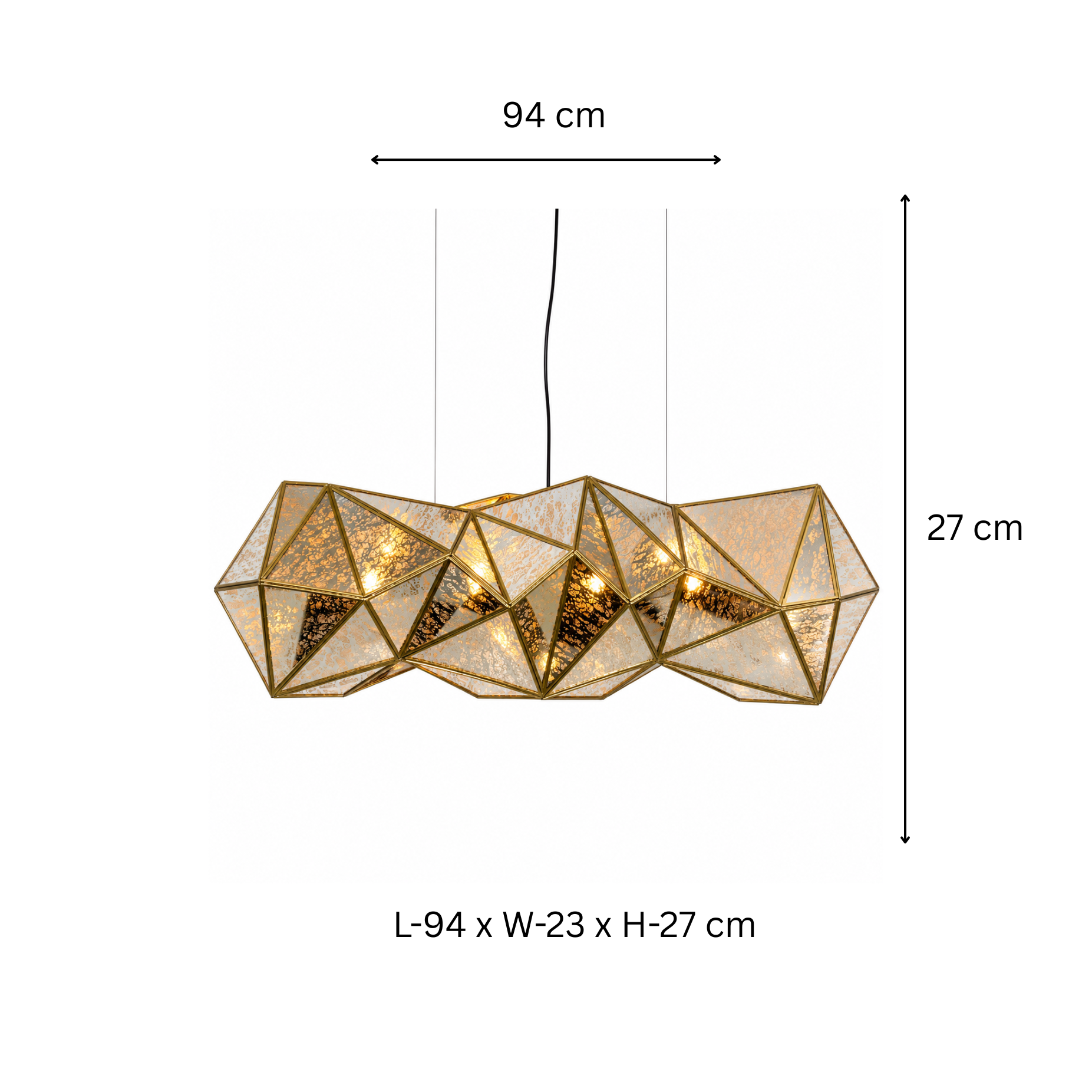 Bumpy Rectangle Chandelier