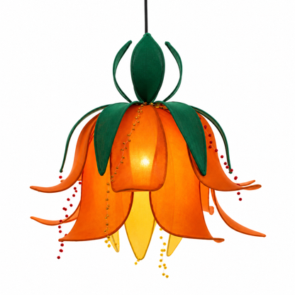 Fabric Leaf Pendant