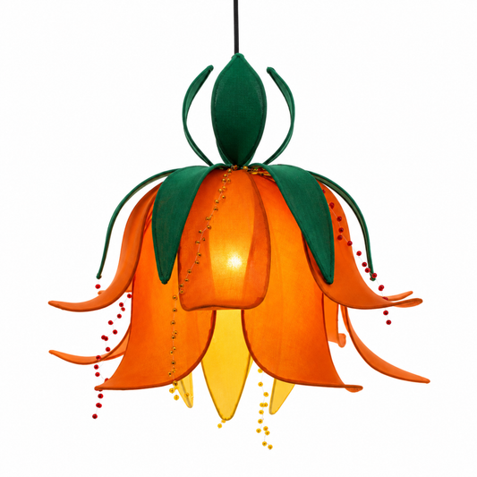 Fabric Leaf Pendant