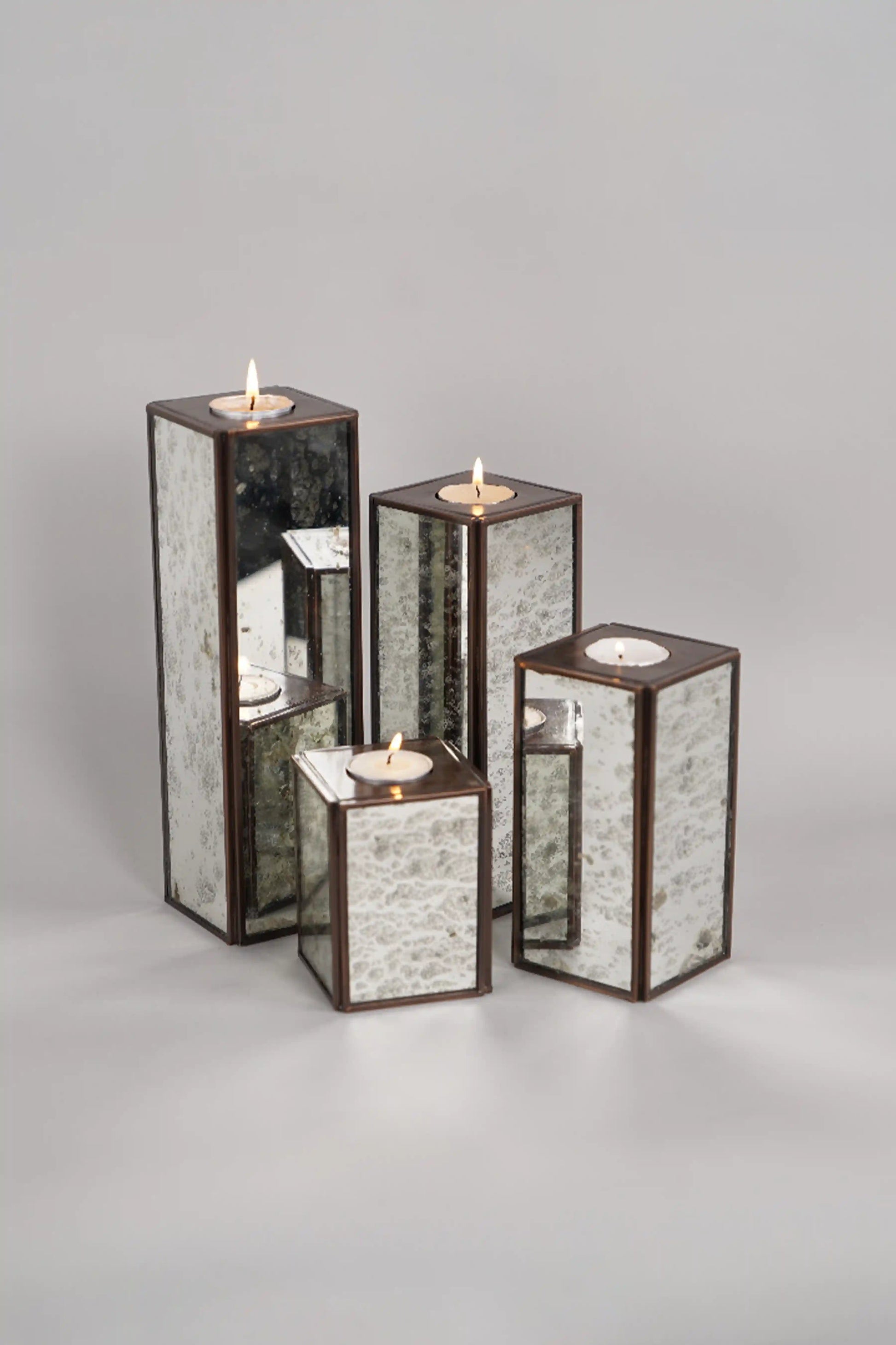 Square Candle Holder Set of 4