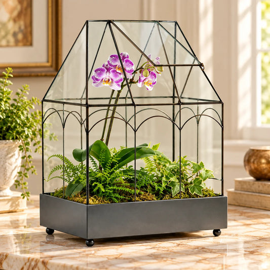 Exquisite Wardian Case Terrarium Houseplant showcasing luxury greenery artistry