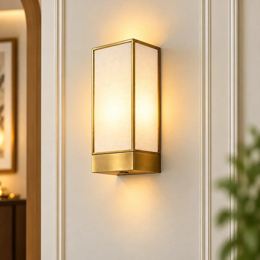 Elegant rectangular glass wall lamp, luxury rectangular lamp design, sophisticated lighting fixture