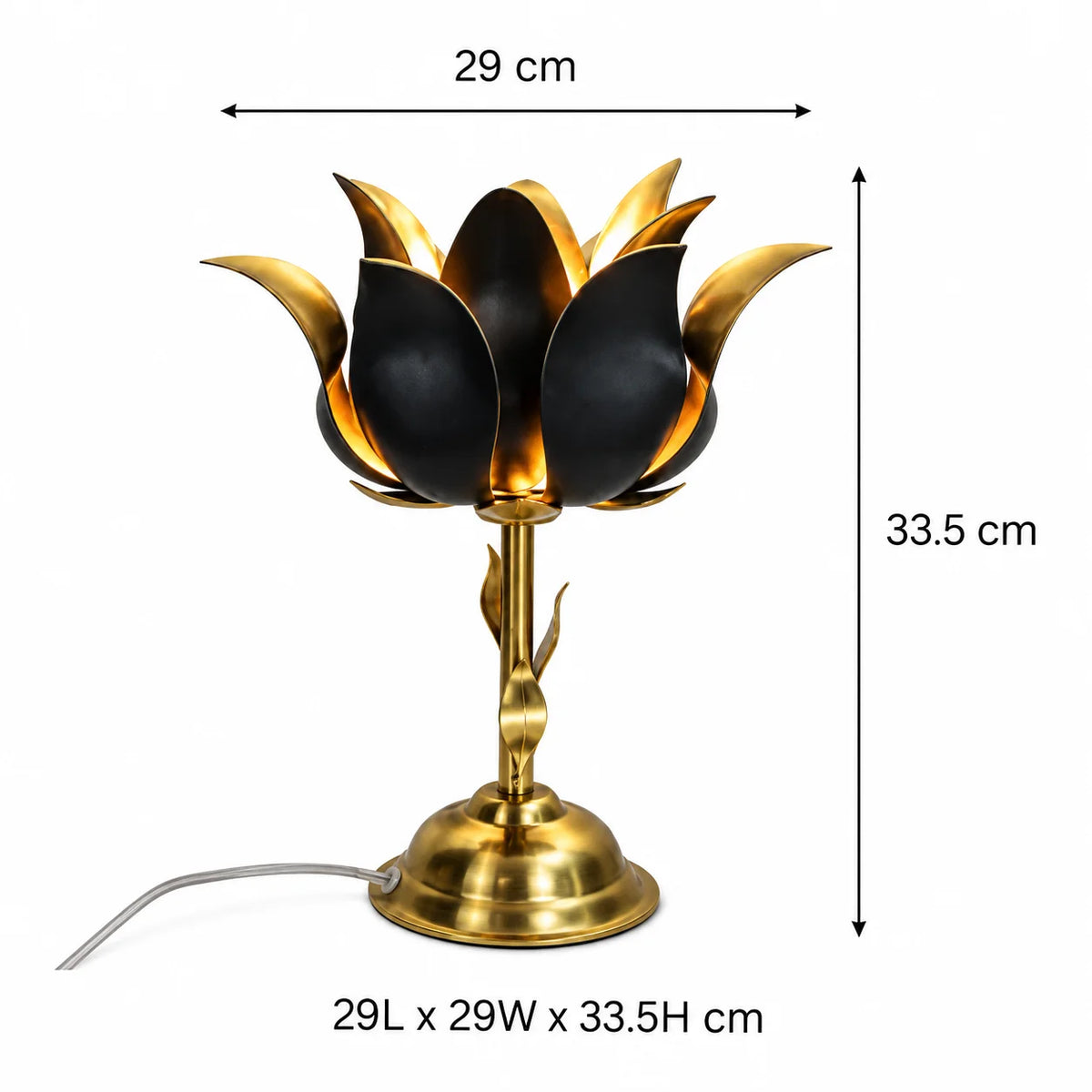 Designer Lotus Bloom Table Lamp with a lotus-inspired sculptural shade and warm ambient illumination for modern luxury home interiors – ILLUMEA