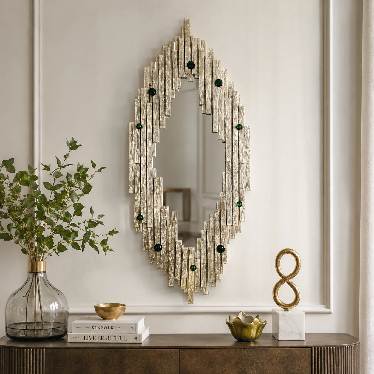 Casted Strips Wall Mirror