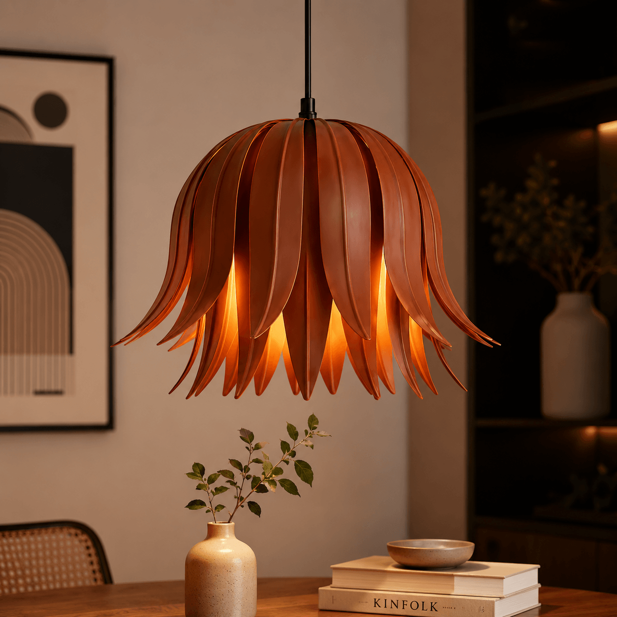 Iron Leaf Pendant Light