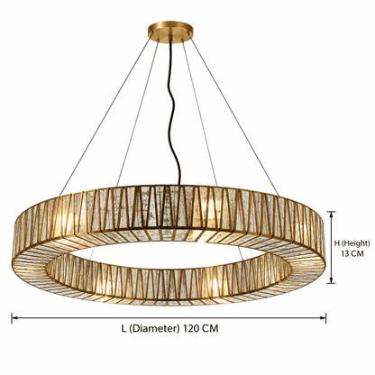 Elegant Brass Taper Ring Ceiling Light for Luxury Home Interiors