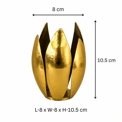 Lotus Leaf Hammered Tealight Holder for modern traditional and luxury home décor