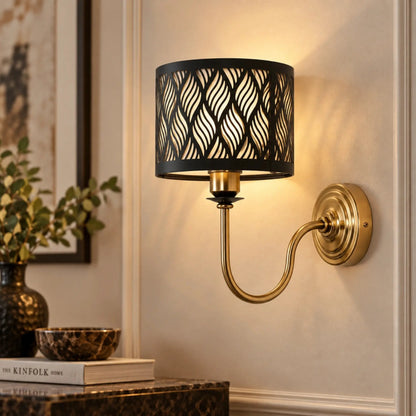 Elegant modern wall lamp with fabric shade, perfect luxury wall lighting to enhance sophisticated interiors