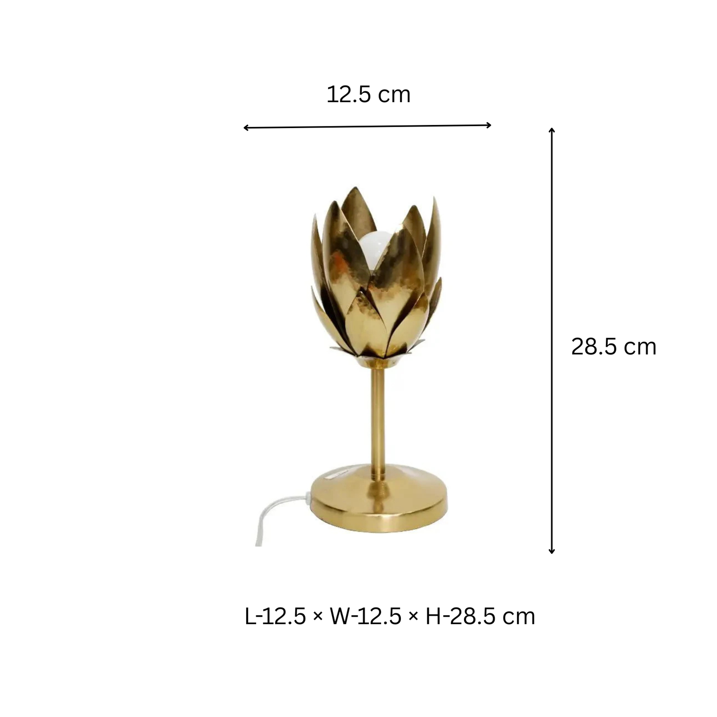 Hammered Leaf Design Lamp