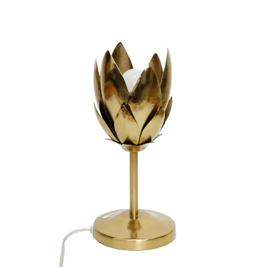 Hammered Leaf Design Lamp