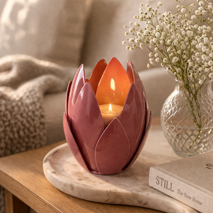 Metal Leaf Tealight Candle – ILLUMEA
