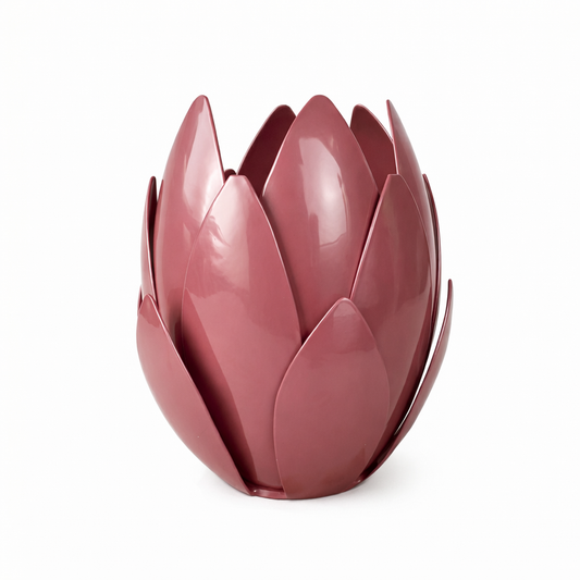 Illumea Metal Leaf Tealight Holder – Orange Salmon Decor