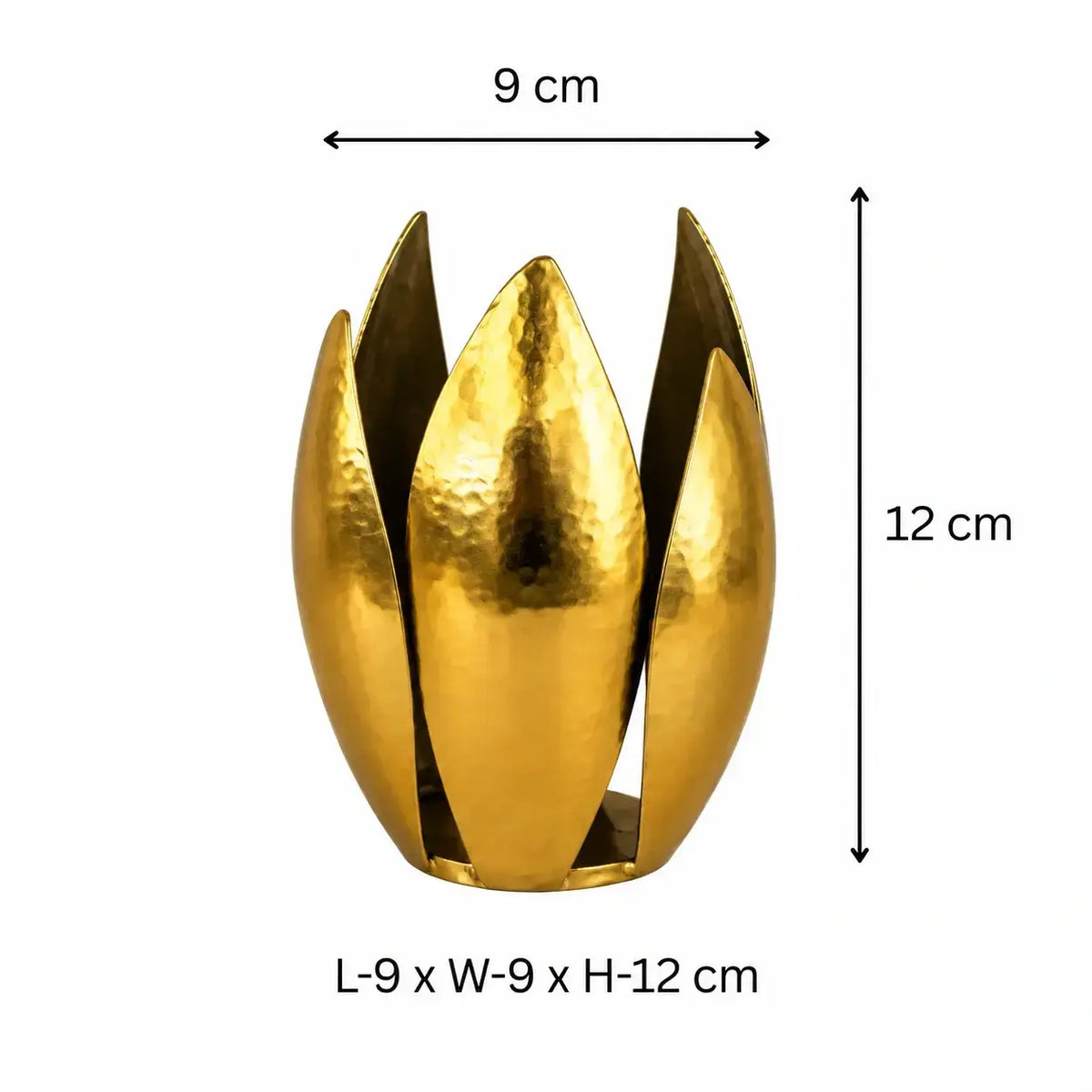 Lotus Leaf Hammered Tealight Holder for living room dining table and bedroom décor