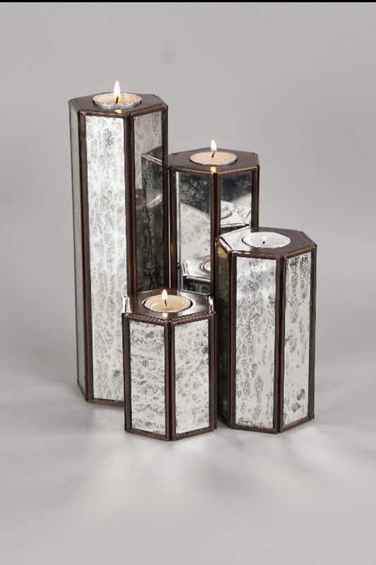 Hexa Candle Holder Set of 4