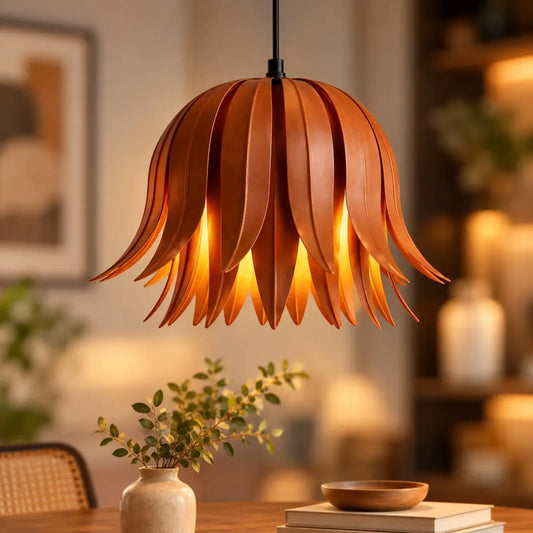 Elegant Iron Leaf Pendant Light illuminating luxury spaces with exquisite design and timeless charm
