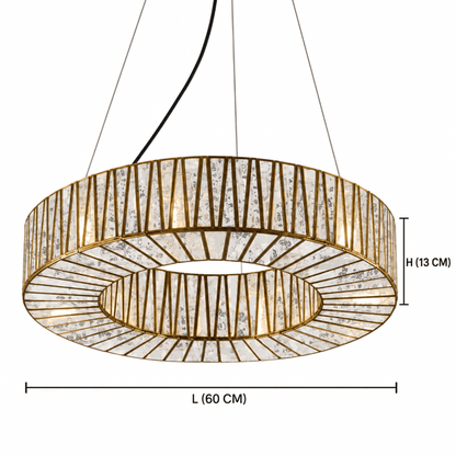 Modern Circular Ring Pendant Light with Warm Ambient Illumination
