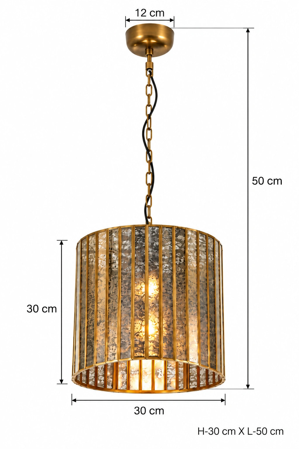 ILLUMEA Linear Shade Antique ceiling light designed for living rooms, dining areas, bedrooms, hotels and hospitality interiors