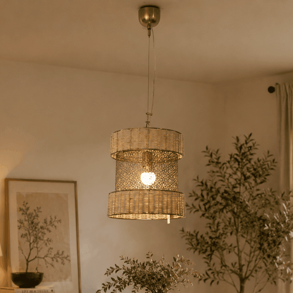 Rattan Pendant Hanging Light with Natural Woven Décor | ILLUMEA