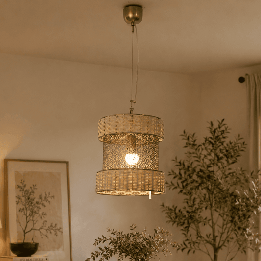 Rattan Pendant Hanging Light with Natural Woven Décor | ILLUMEA
