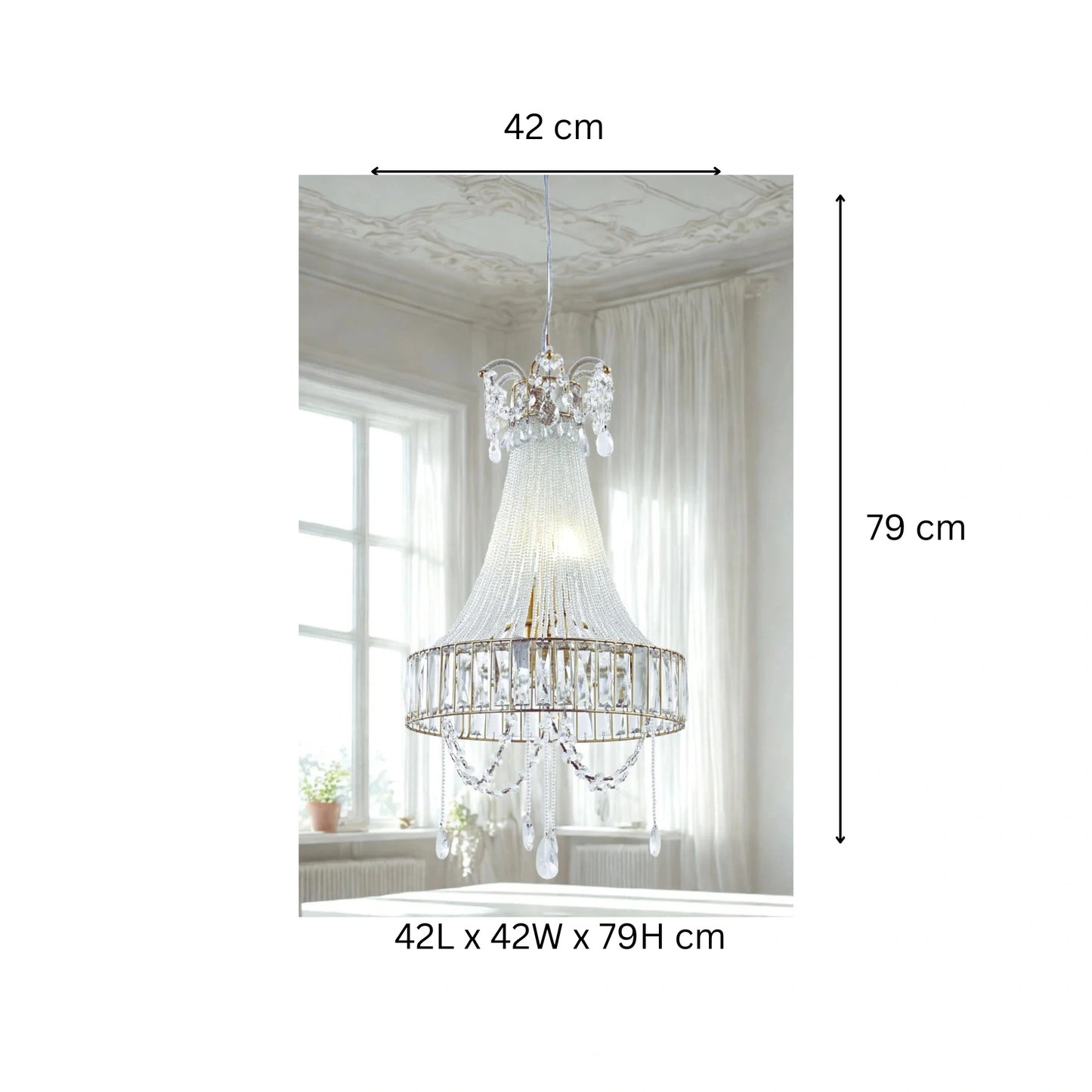 Royale Crystal Glass Chandelier
