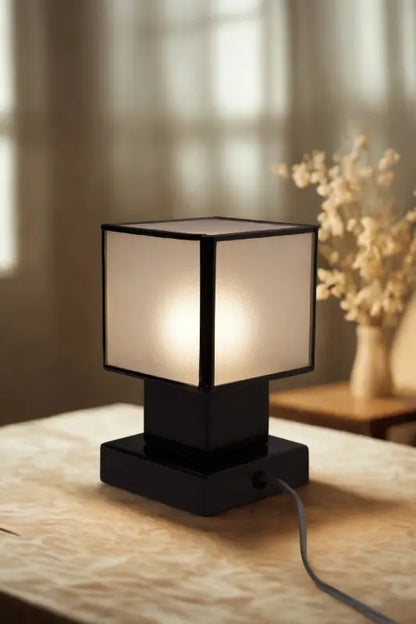 Square Glass Table Lamp