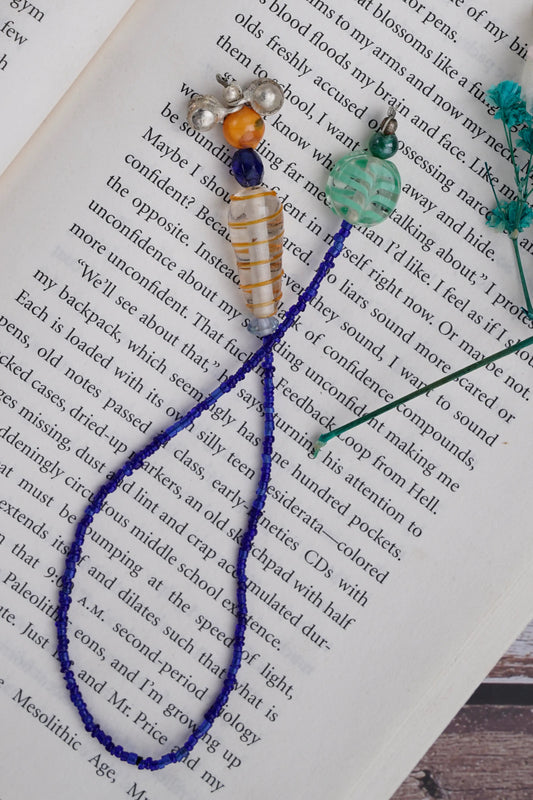 Blue Glass Beads Handmade Bookmark - ILLUMEABookmark