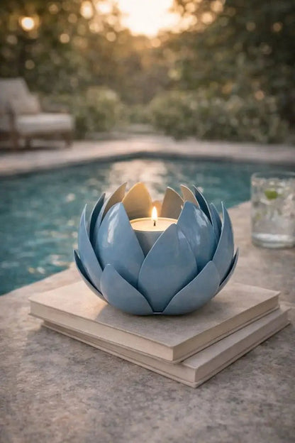 Blue Lotus Metal Leaf Hurricane