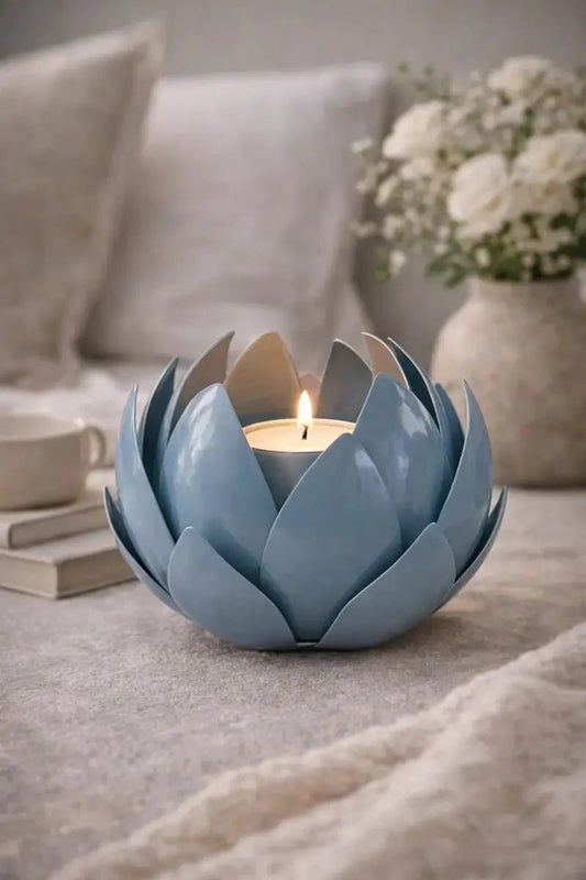 Blue Lotus Metal Leaf Hurricane