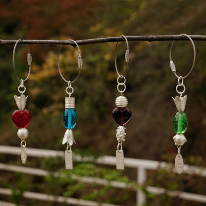 Casted Aluminium Handmade Fish Glass Bead Keychain Ornament - ILLUMEAKey Chain