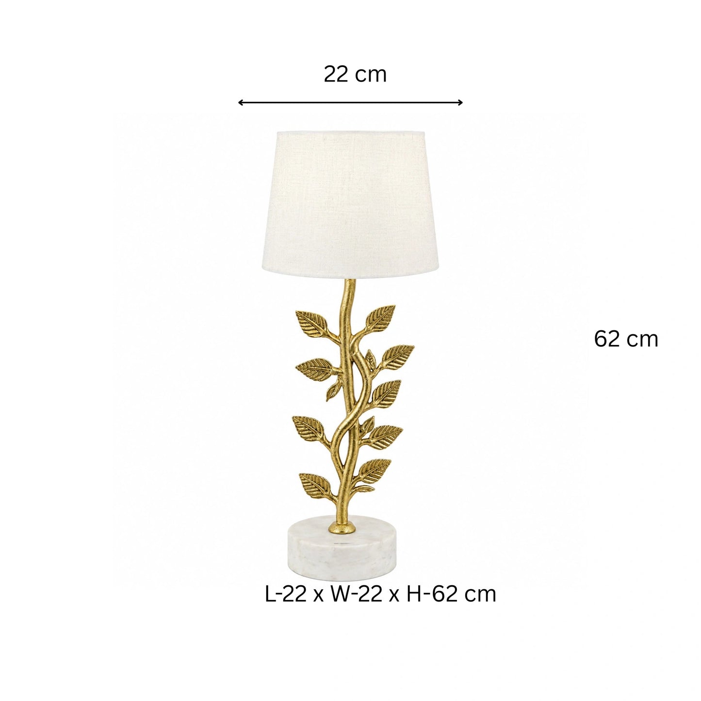 Casted Leaf Table Lamp