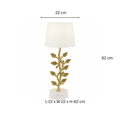 Casted Leaf Table Lamp