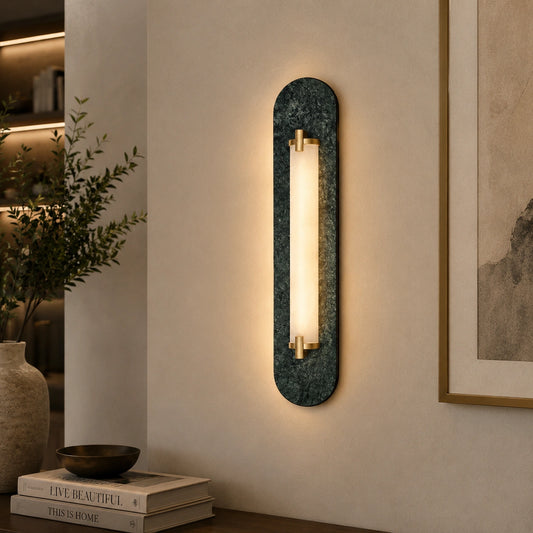 Modern Marble & Brass Wall Lamp