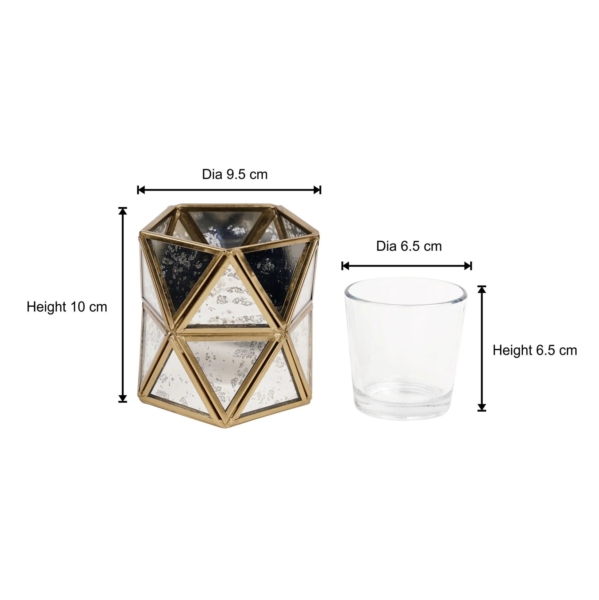 Diamond Tealight Candle Holder Antique - ILLUMEA - ILLUMEATea light