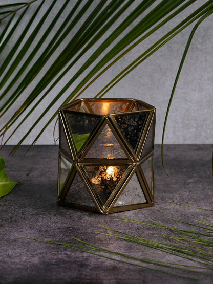Diamond Tealight Candle Holder Antique - ILLUMEA - ILLUMEATea light
