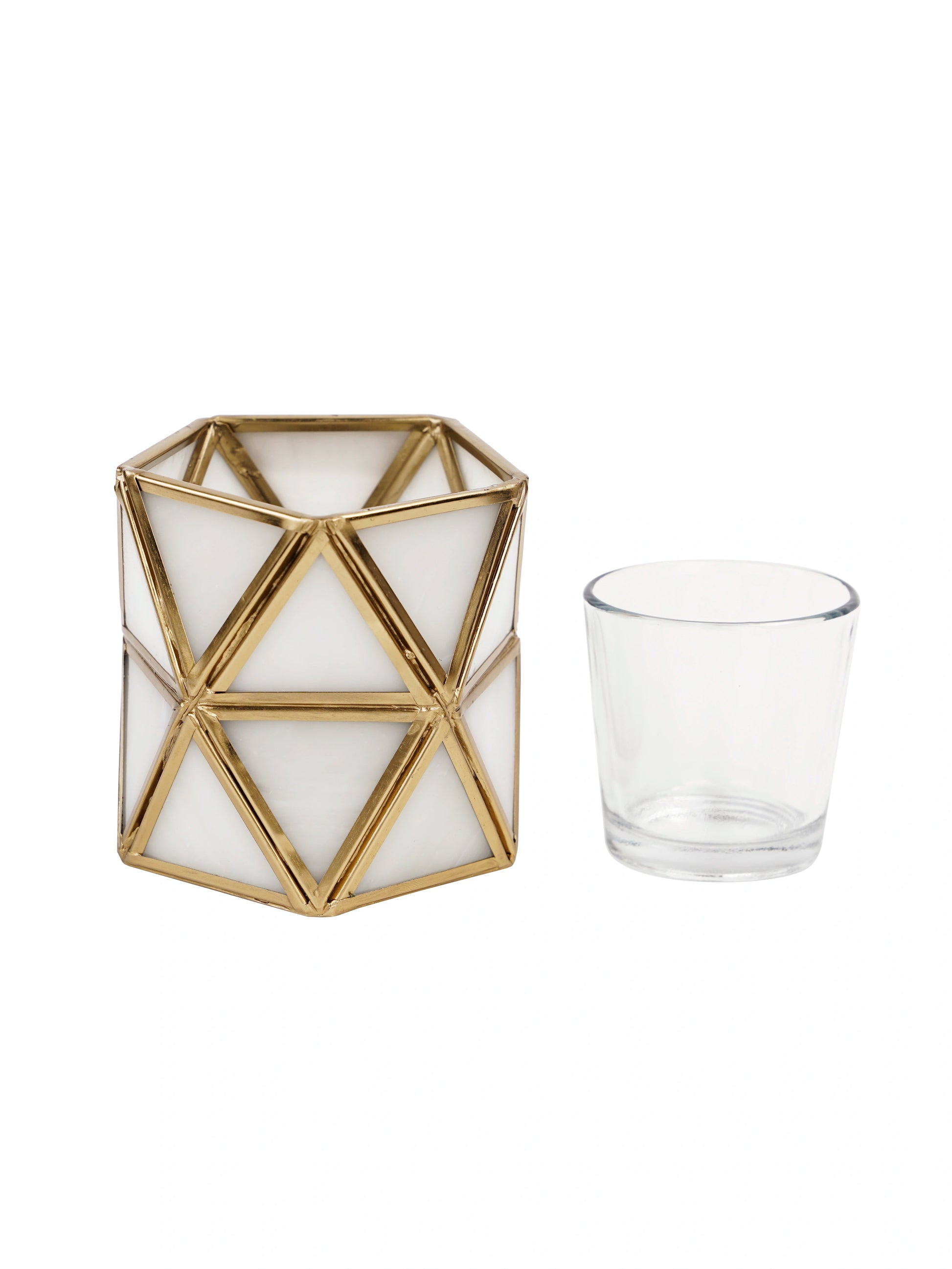 Diamond Tealight Candle Holder White - ILLUMEA