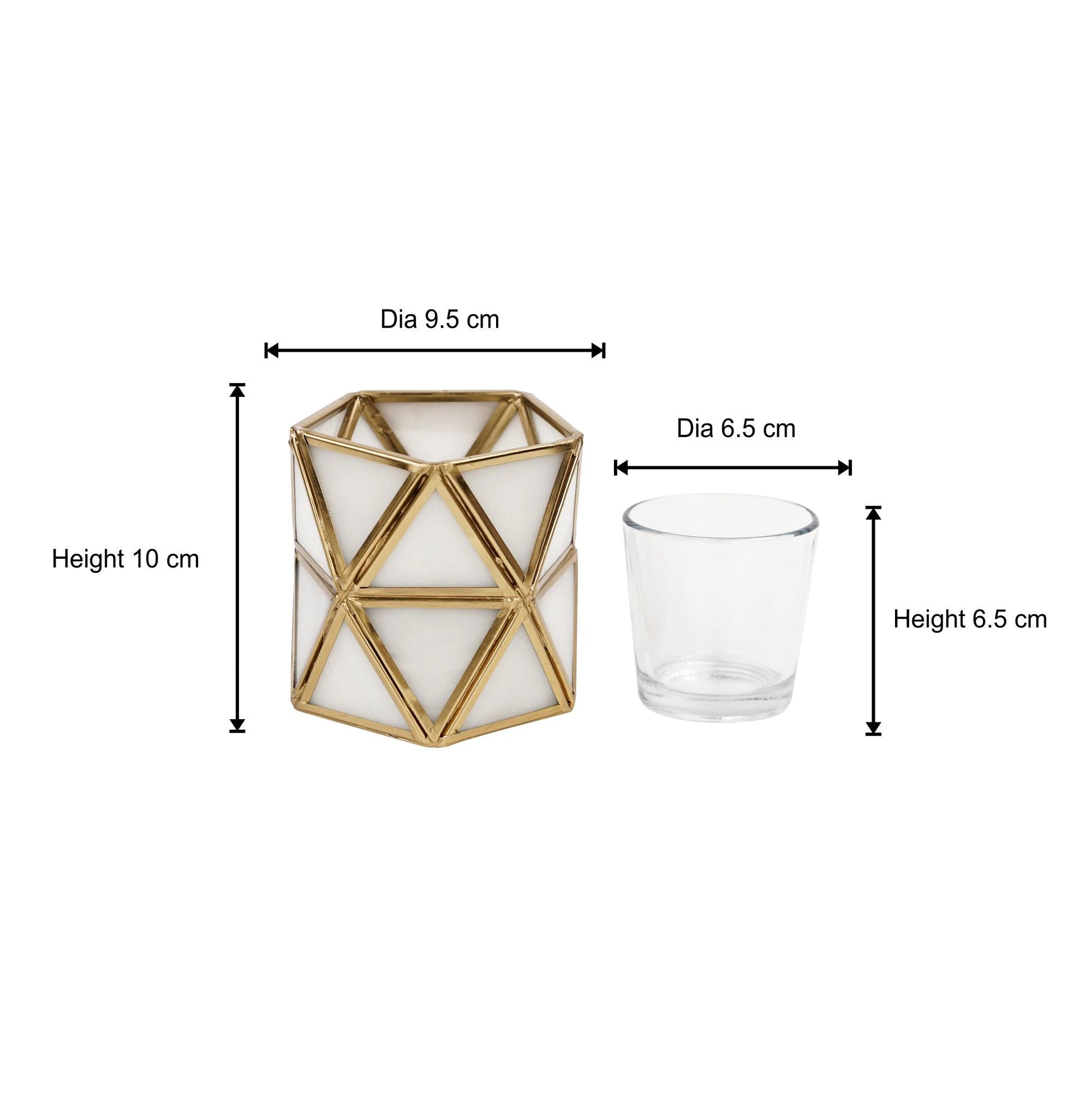 Diamond Tealight Candle Holder White - ILLUMEA