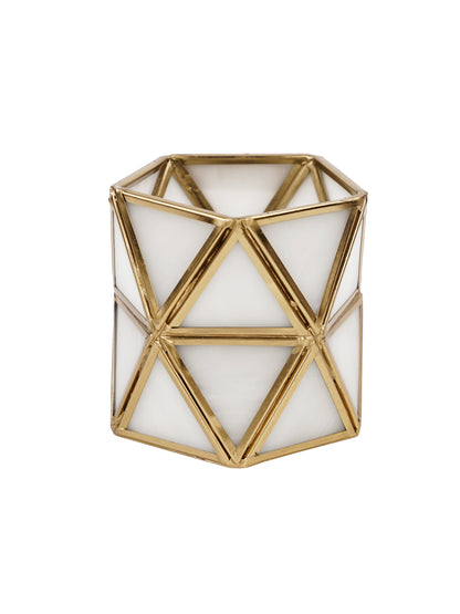 Diamond Tealight Candle Holder White - ILLUMEA