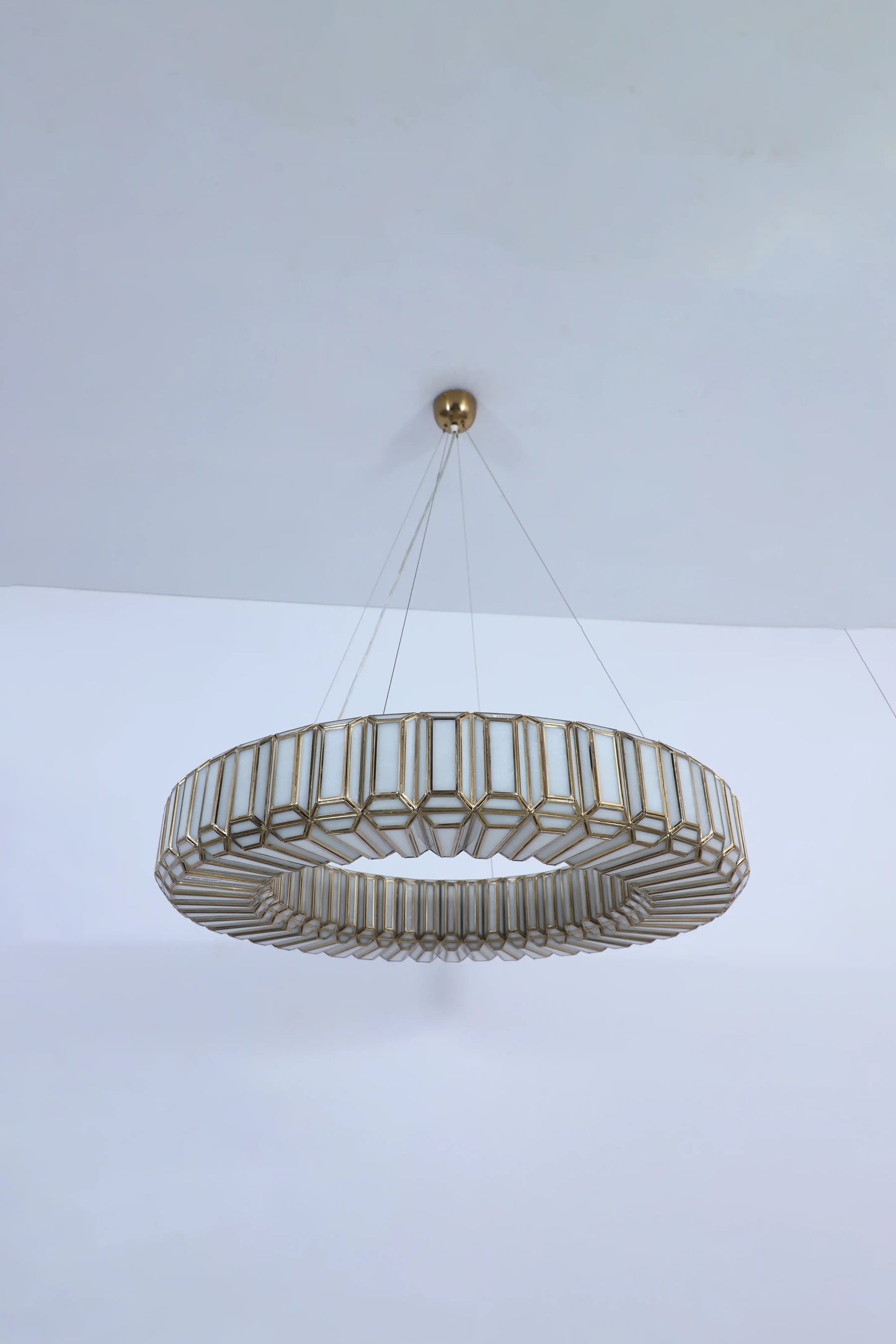 Embossed Glass Ring Chandelier