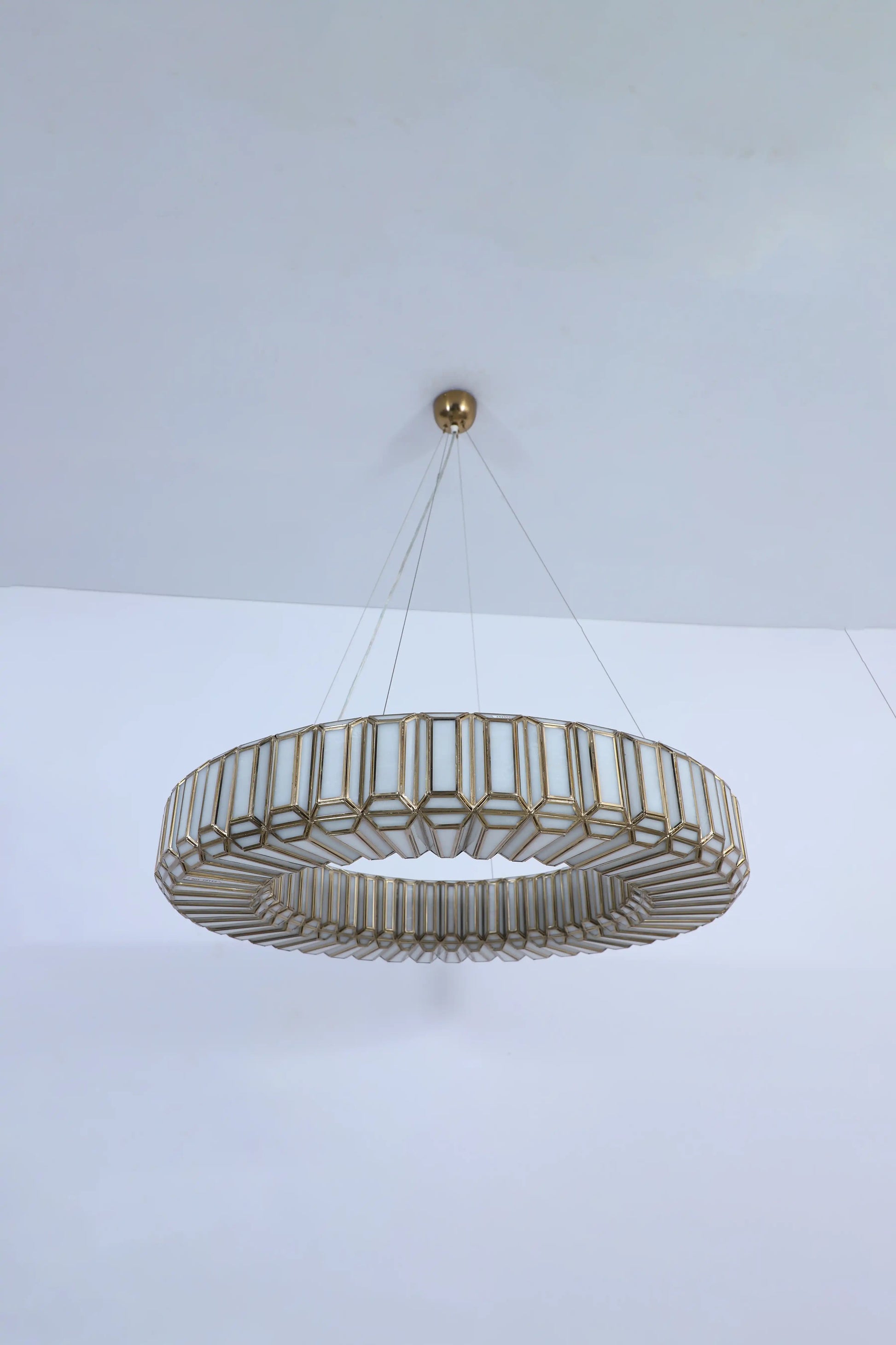 Embossed Glass Ring Chandelier