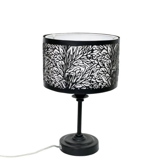 Etched Fabric Shade Table Lamp